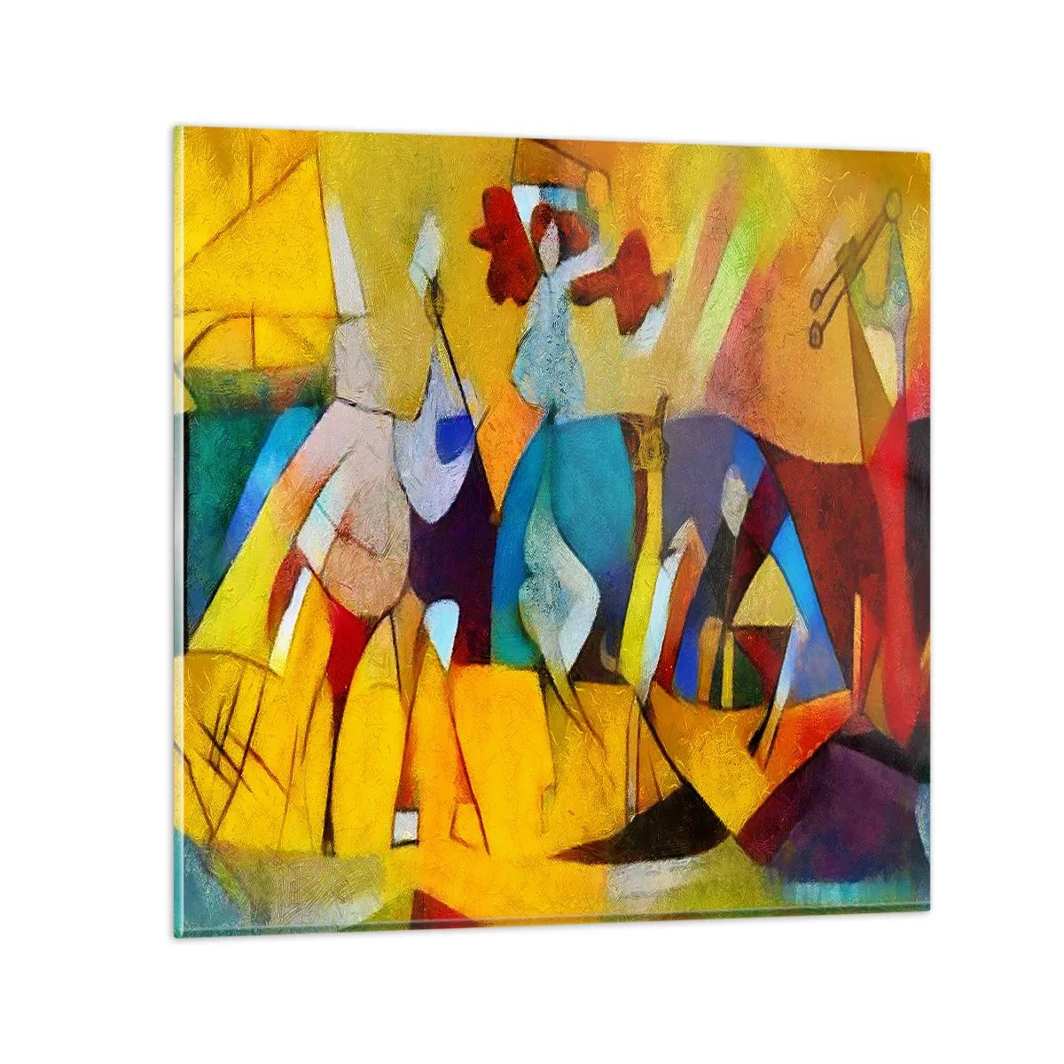 Tablou pe sticlă - Soare - viață - bucurie - 50x50 cm