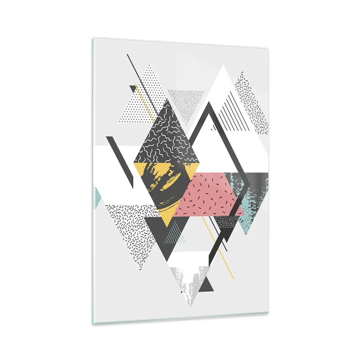 Tablou pe sticlă - Variația triunghiului și a rombului - 80x120 cm