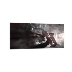 Tablou pe sticlă - În aburul jazzului - 120x50 cm