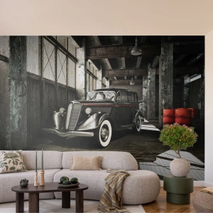 Tapet Premium Sand - Eleganța eternă a anilor `30 - Automobile, Mașină retro, Depozitul fabricii - 400x280 cm