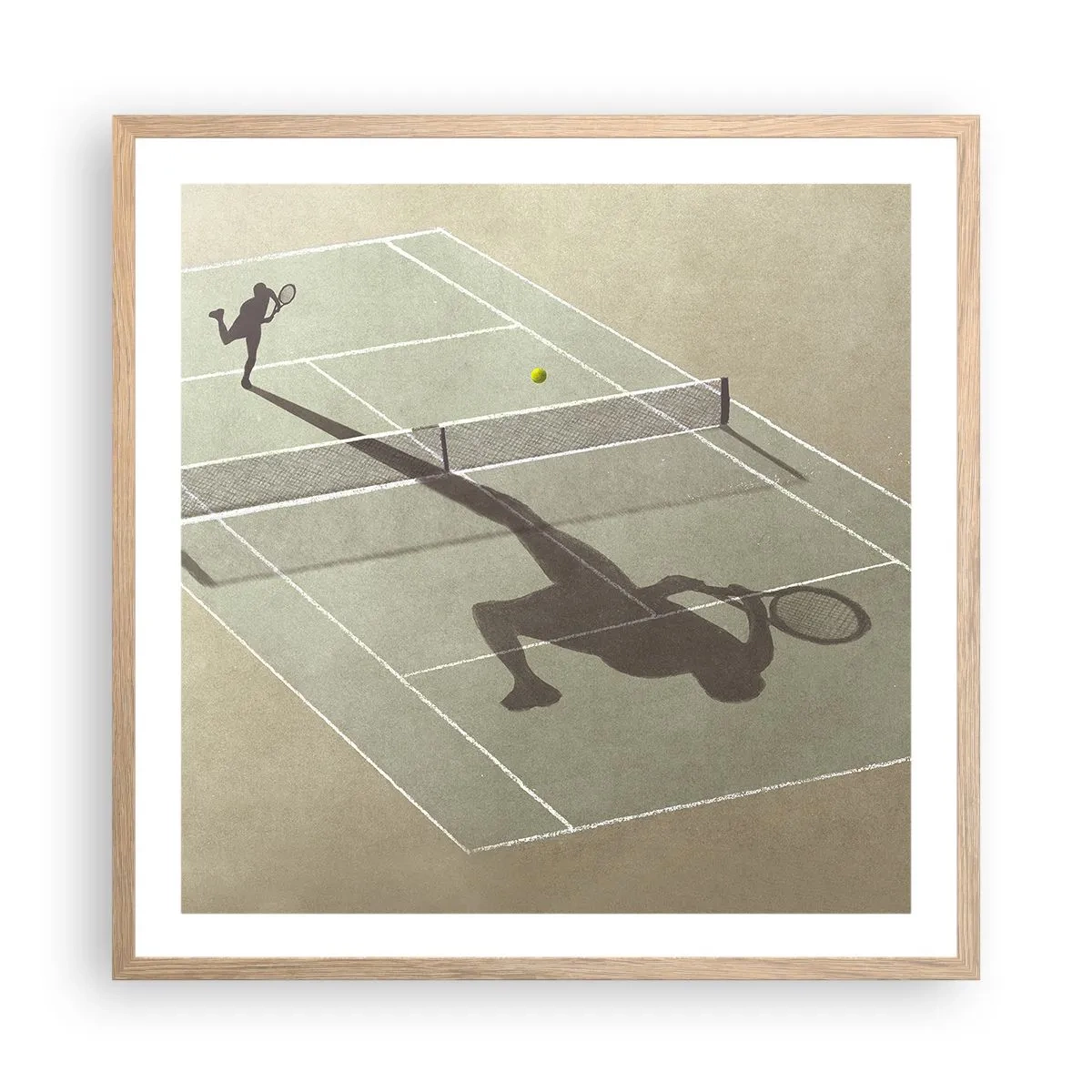 Poster în ramă de stejar deschis - Învinge-te pe tine însuți - 60x60 cm