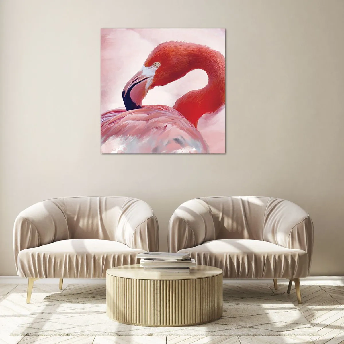 Tablou pe sticlă - Frumusețea păsărilor - 50x50 cm