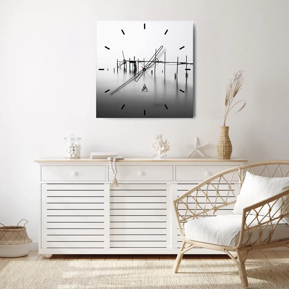 Ceas de perete - Ceas pe sticlă - Și dacă lumea nu ar exista? - 40x40 cm