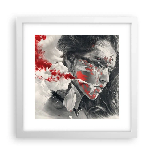 Poster în ramă albă - În aburul absurdului - 30x30 cm