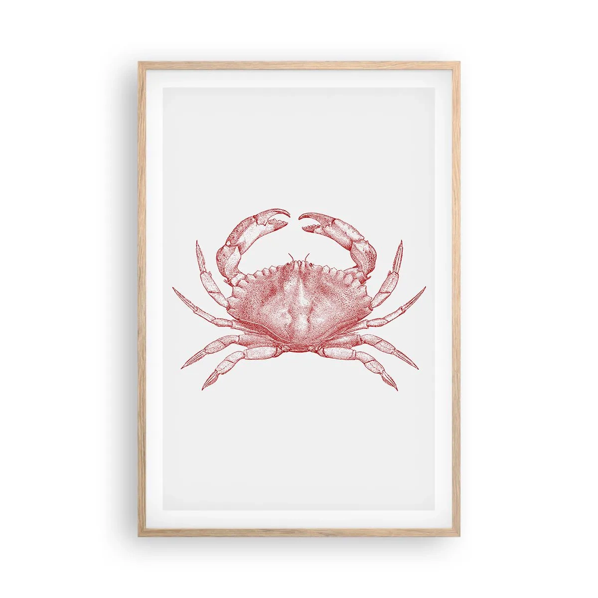Poster în ramă de stejar deschis - Crab peste crabi - 61x91 cm