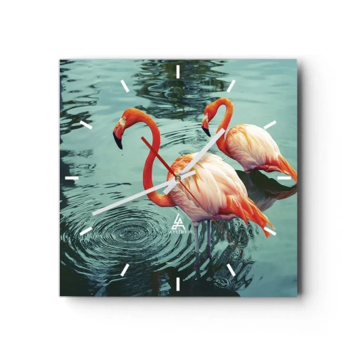 Ceas de perete - Ceas pe sticlă - Suntem bune de revistele de modă - 30x30 cm