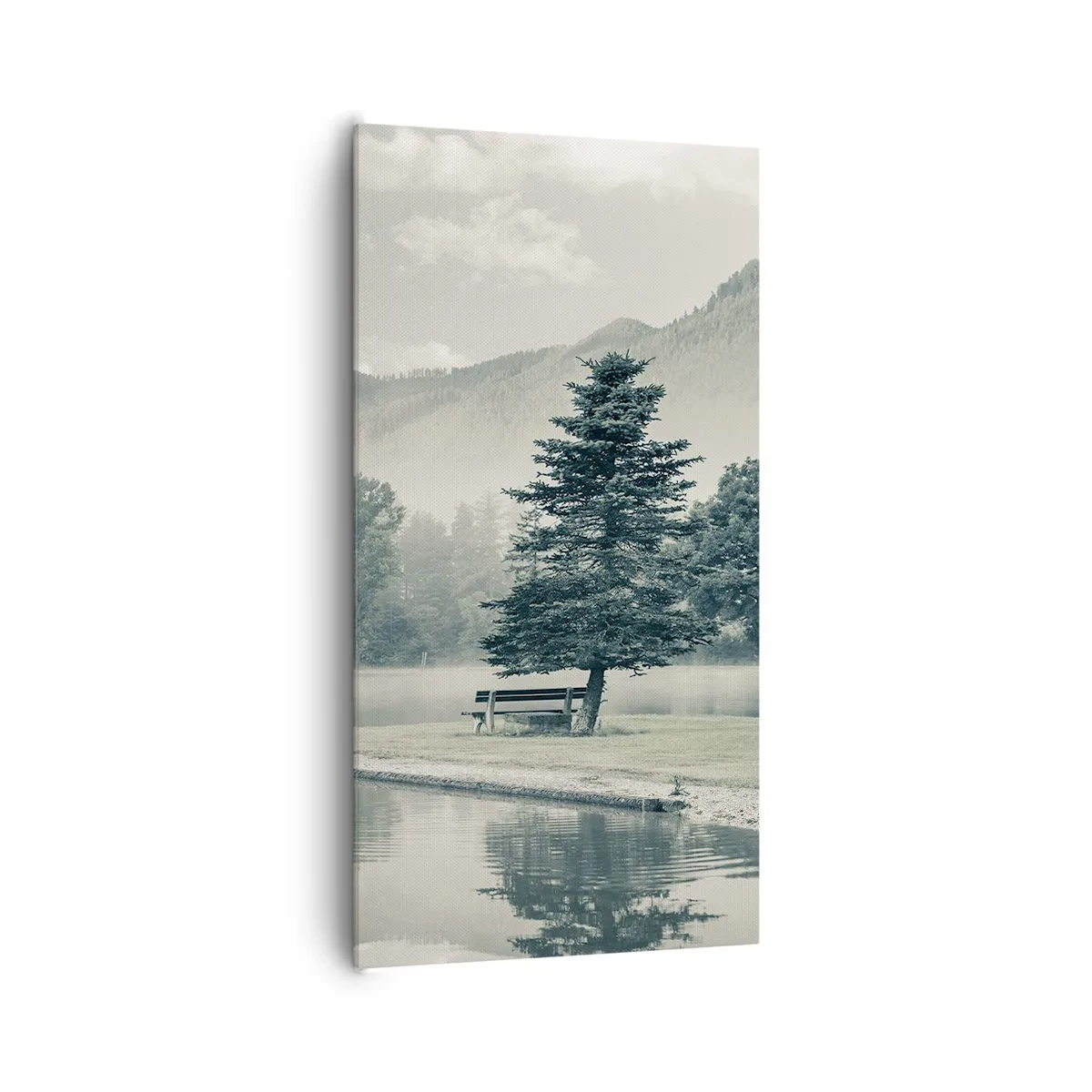 Tablou pe pânză - Lacul încă doarme - 65x120 cm