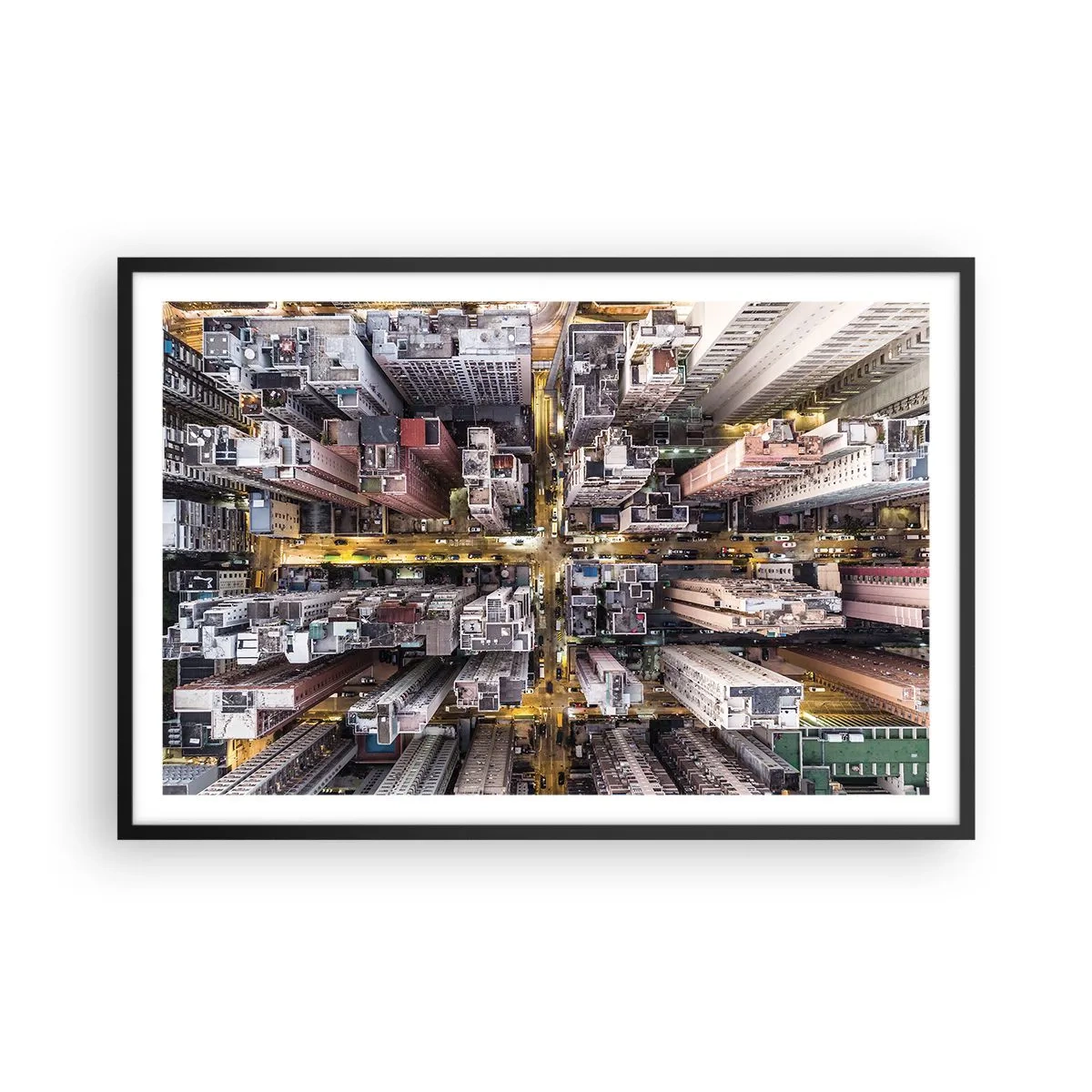 Poster în ramă neagră - Salutări din Hongkong - 91x61 cm