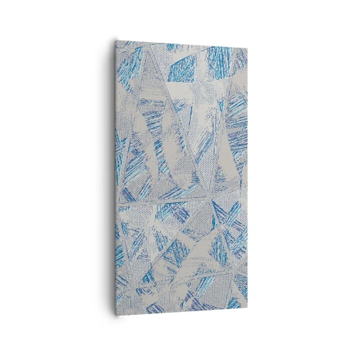 Tablou pe pânză - Într-un labirint de gri-albastru - 65x120 cm