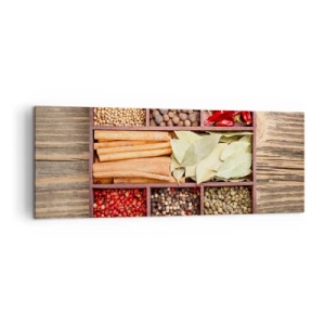 Tablou pe pânză - Ordine de forme, buchet de arome - 140x50 cm