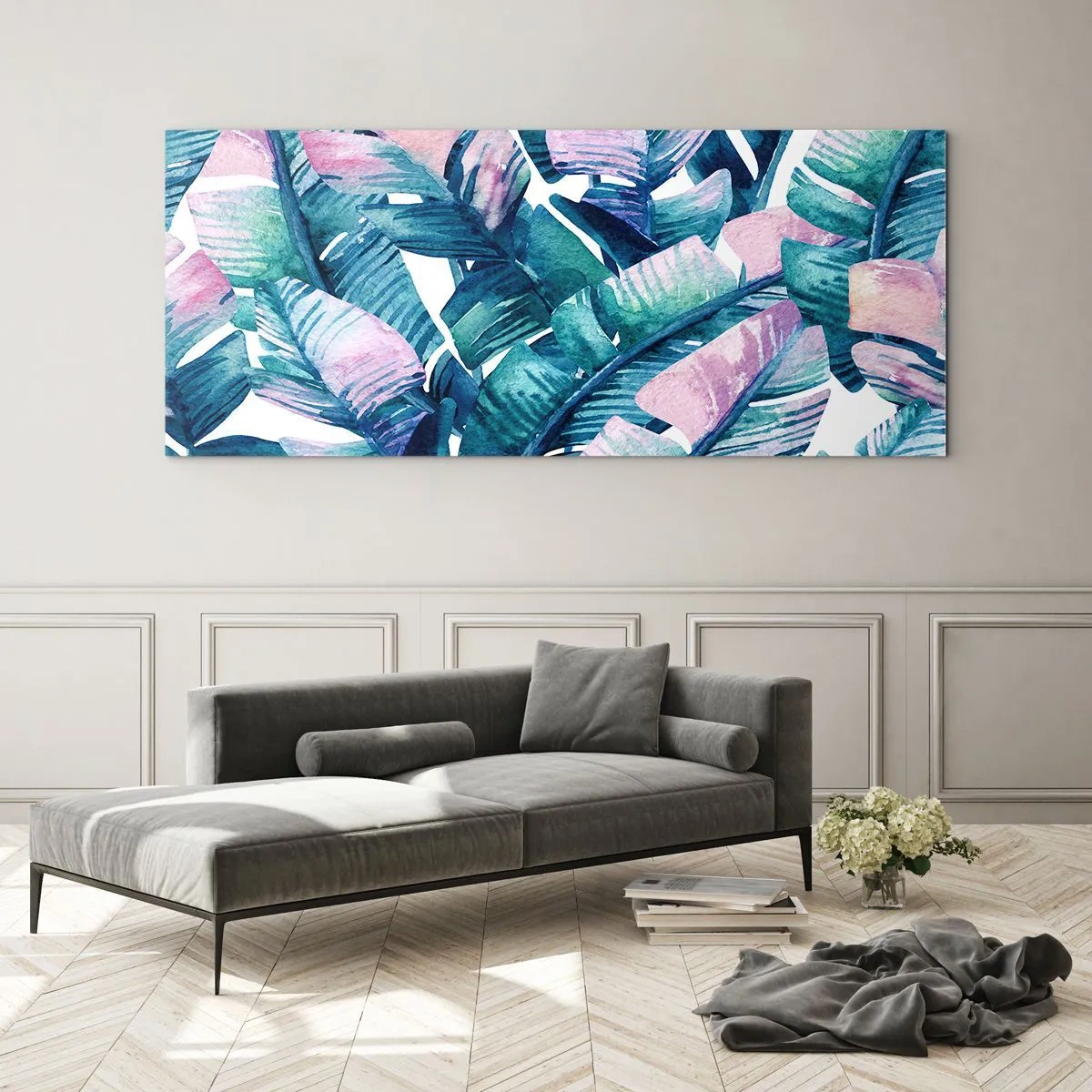 Tablou pe sticlă - Într-o livadă de banane - 120x50 cm