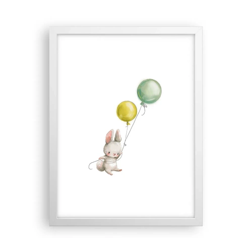 Poster în ramă albă - Voi zbura și eu! - 30x40 cm