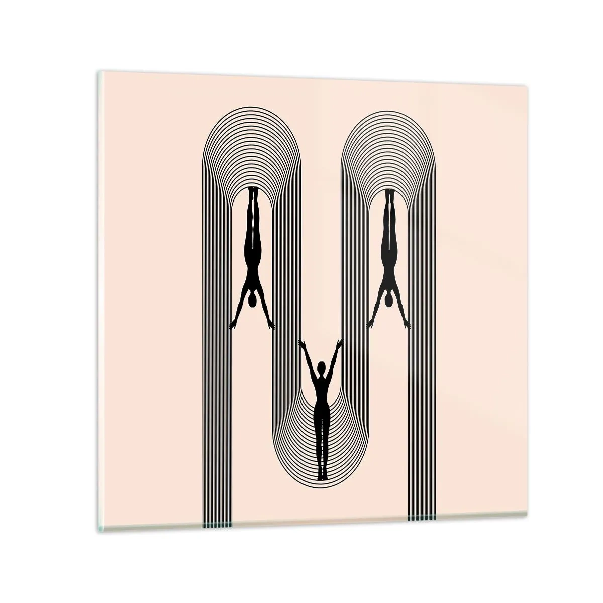 Tablou pe sticlă - Cu susul în jos - 40x40 cm