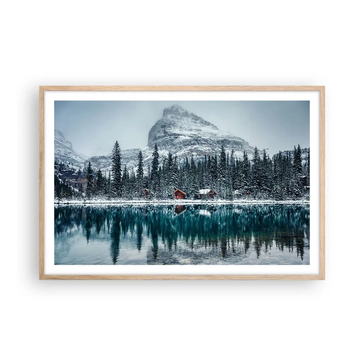 Poster în ramă de stejar deschis - Refugiu canadian - 91x61 cm