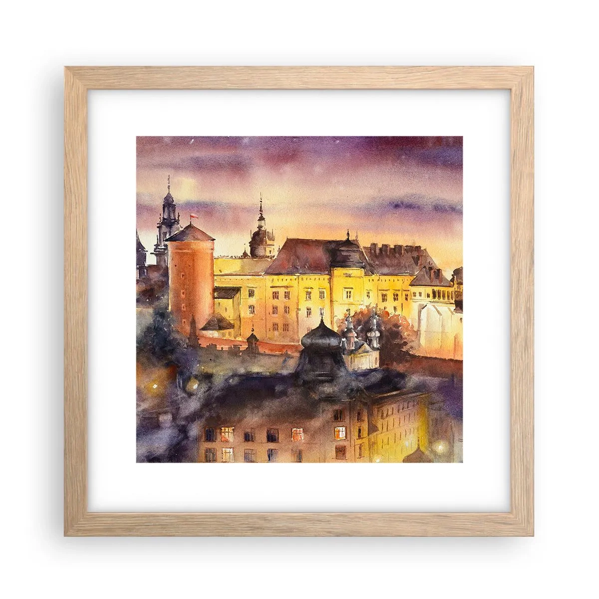 Poster în ramă de stejar deschis - Poveste și basm - 30x30 cm