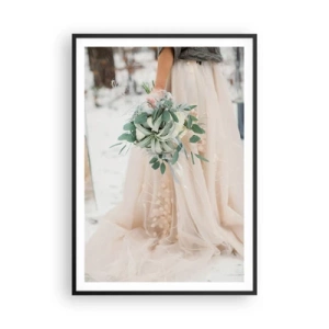 Poster în ramă neagră - Și au trăit fericiți până la adânci bătrâneți - 70x100 cm