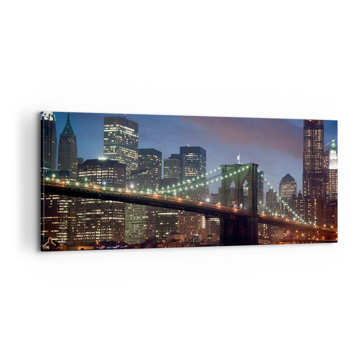 Tablou pe pânză - Noaptea iluminată - 100x40 cm