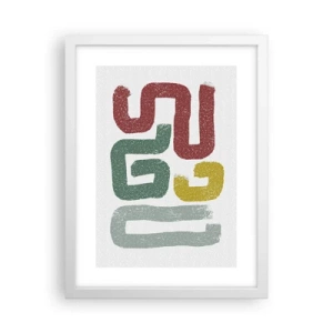 Poster în ramă albă - Într-o limbă necunoscută - 30x40 cm