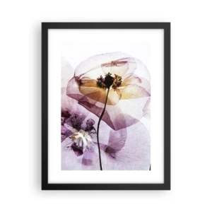 Poster în ramă neagră - Corp de flori transparente - 30x40 cm
