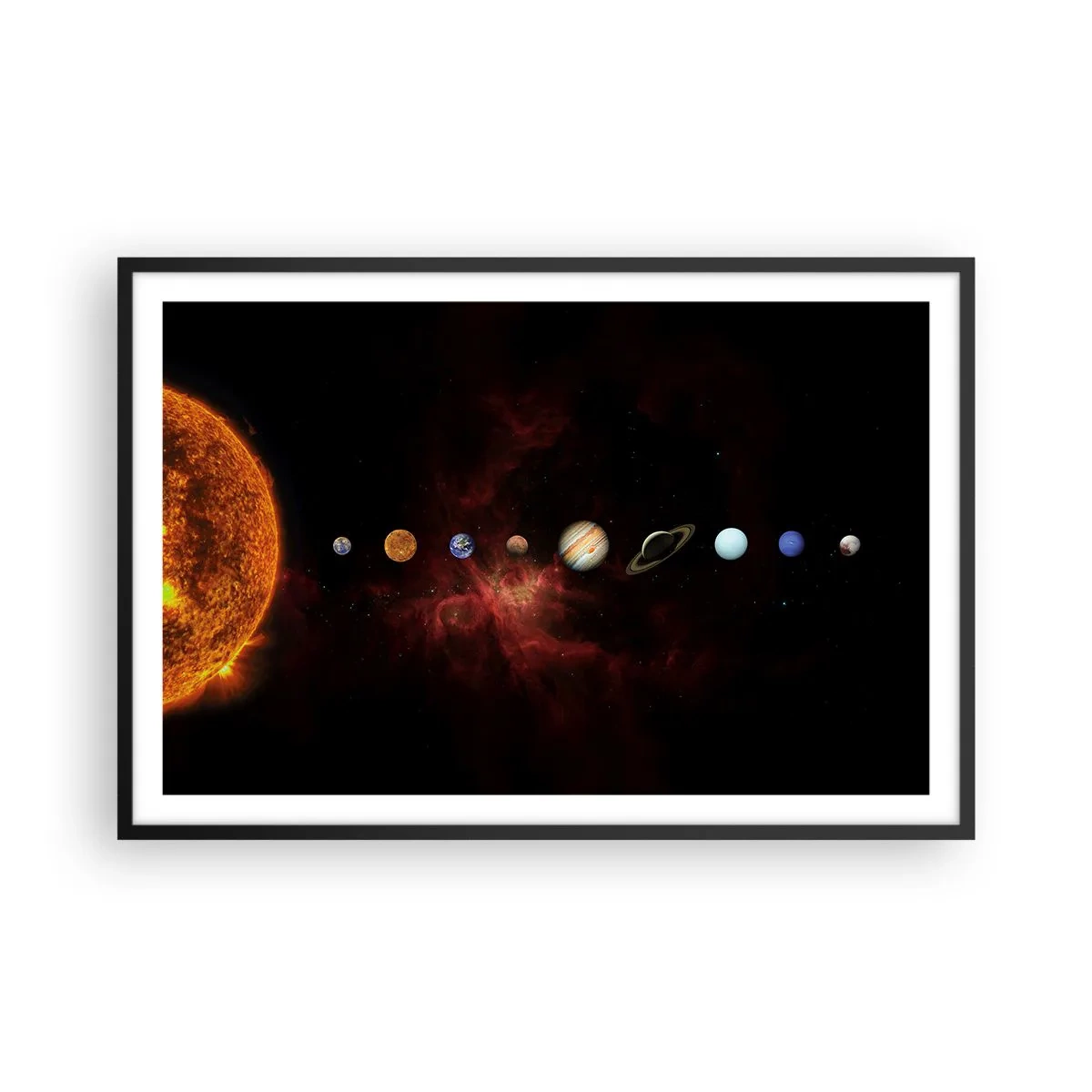 Poster în ramă neagră - Cartierul nostru - 91x61 cm