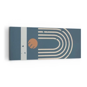 Tablou pe pânză - Geometrie în funcție de rodie - 100x40 cm