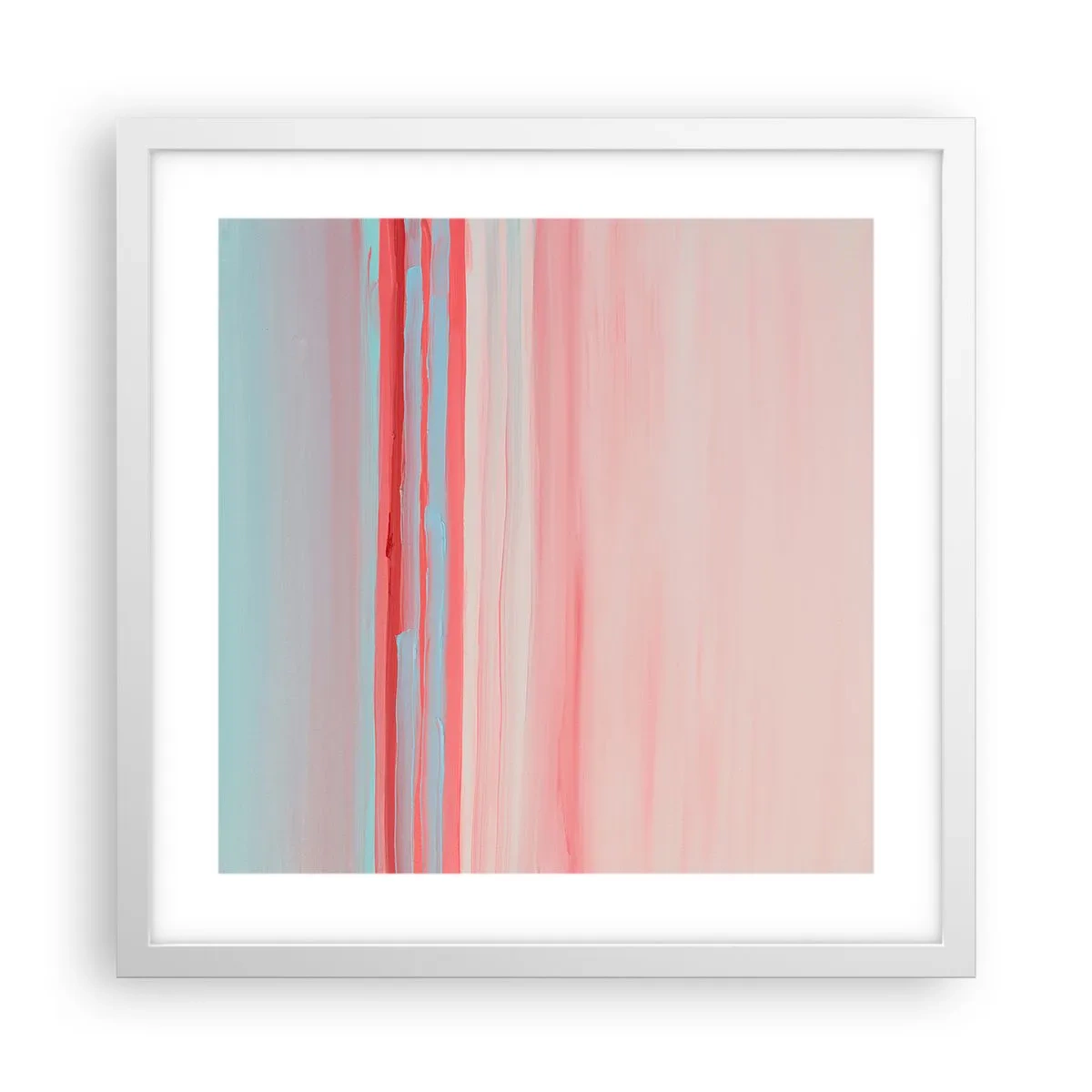 Poster în ramă albă - Abstracție în zori - 40x40 cm