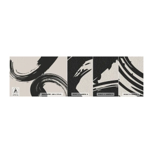Mostră tapet autocolant Deluxe Sticker - Tare și circular - Bucată, Perie, Minimalism - 100x30 cm