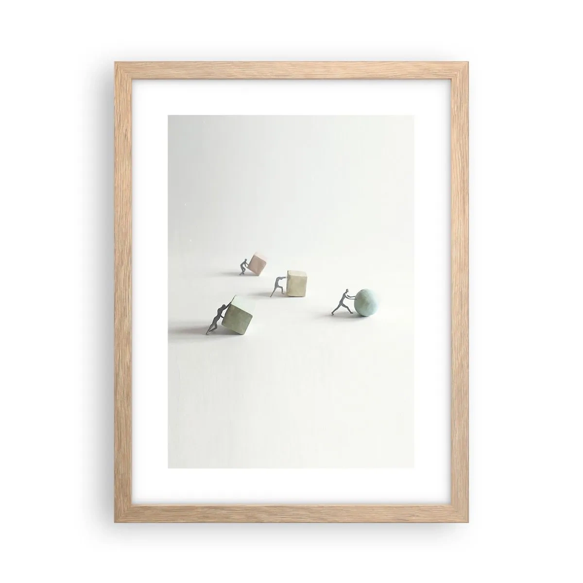 Poster în ramă de stejar deschis - Viața însăși - 30x40 cm