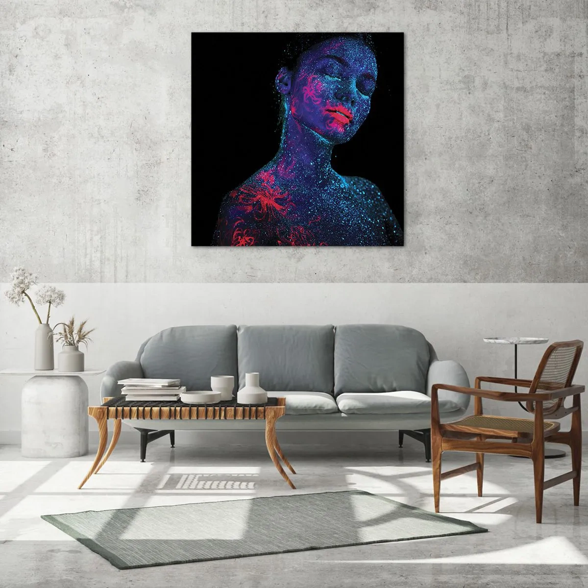 Tablou pe sticlă - În praf de stele - 40x40 cm