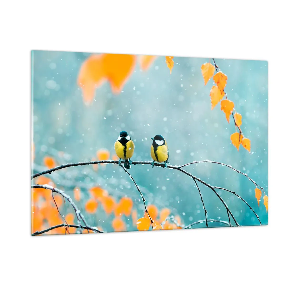 Tablou pe sticlă - Bârfele păsărilor - 120x80 cm