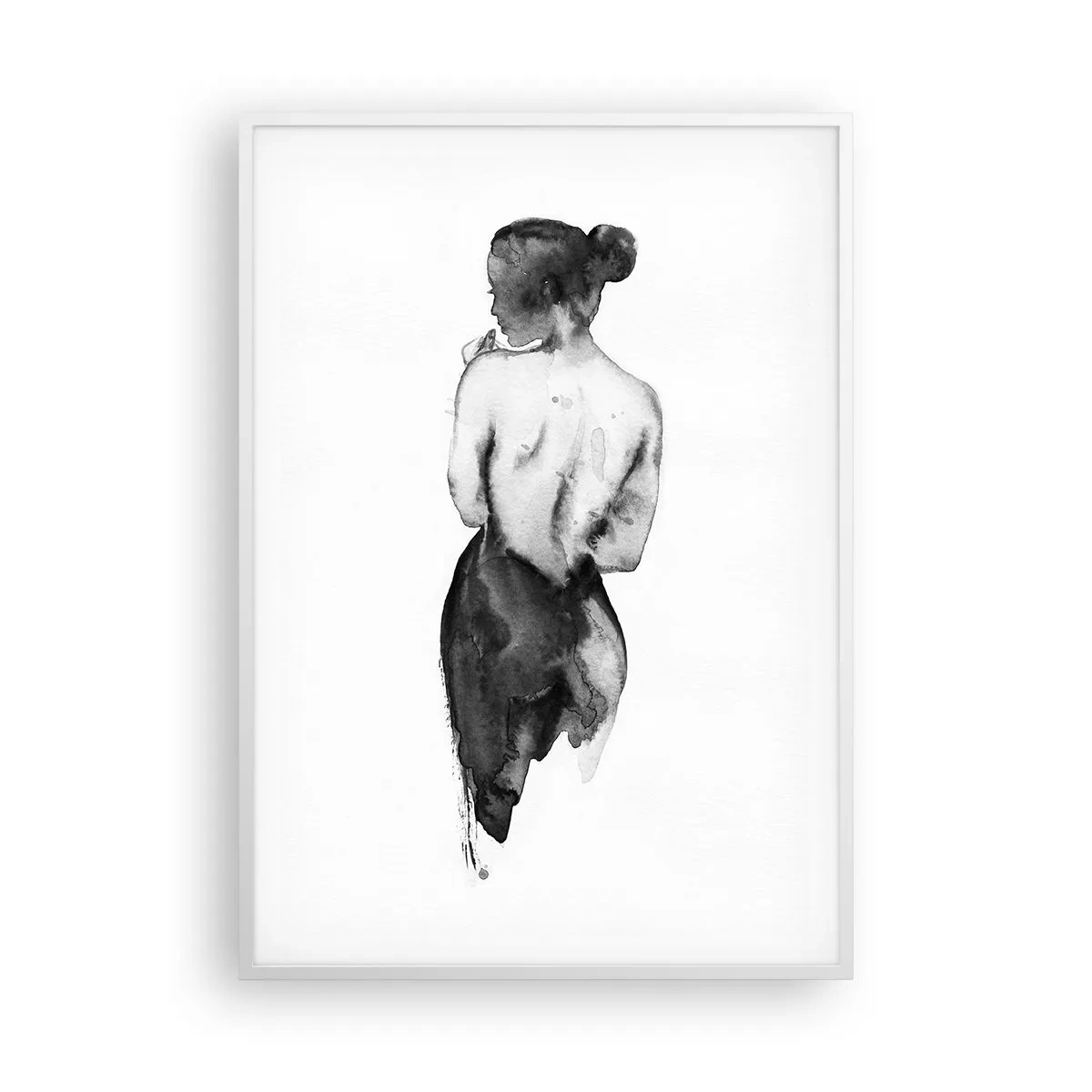 Poster în ramă albă - Cu ea lumea dispare - 70x100 cm