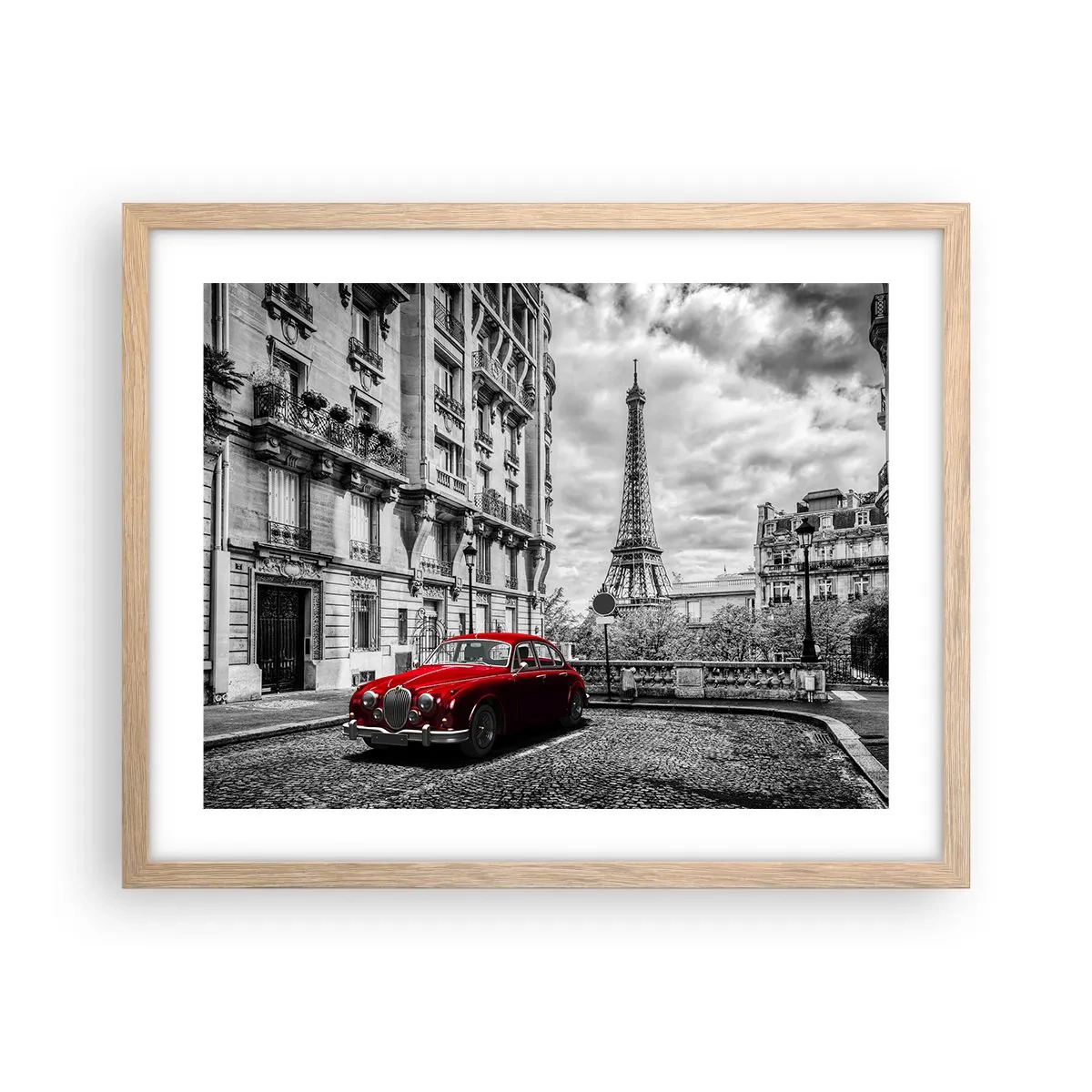 Poster în ramă de stejar deschis - Prădător în oraș - 50x40 cm