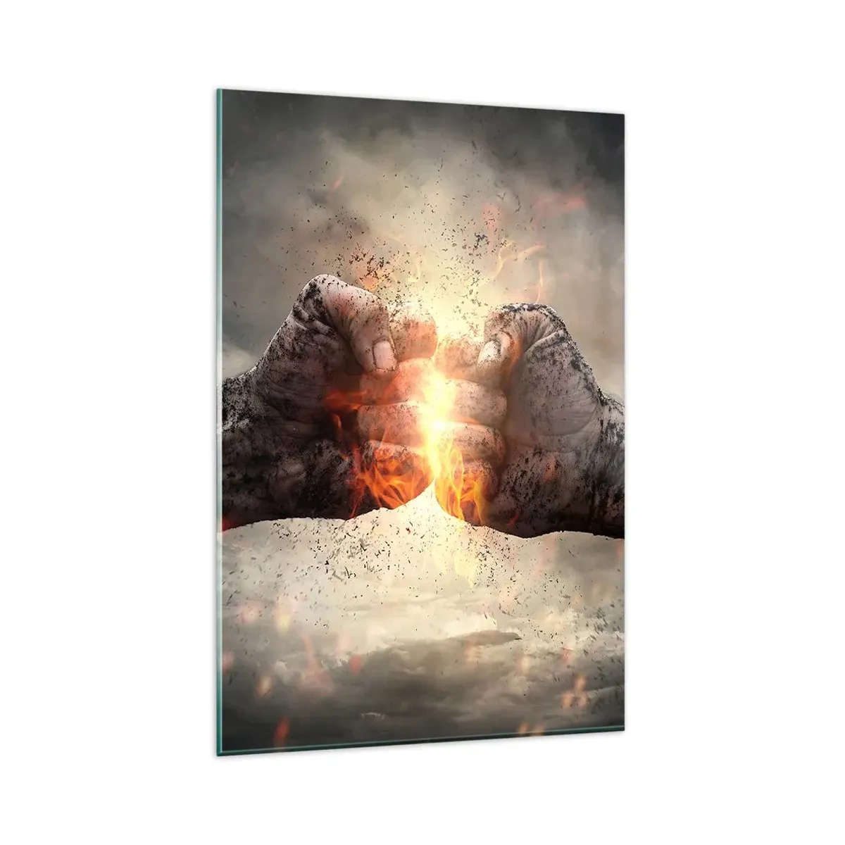 Tablou pe sticlă - Ridică-te pentru a lupta - 80x120 cm