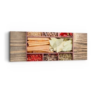 Tablou pe pânză - Ordine de forme, buchet de arome - 90x30 cm