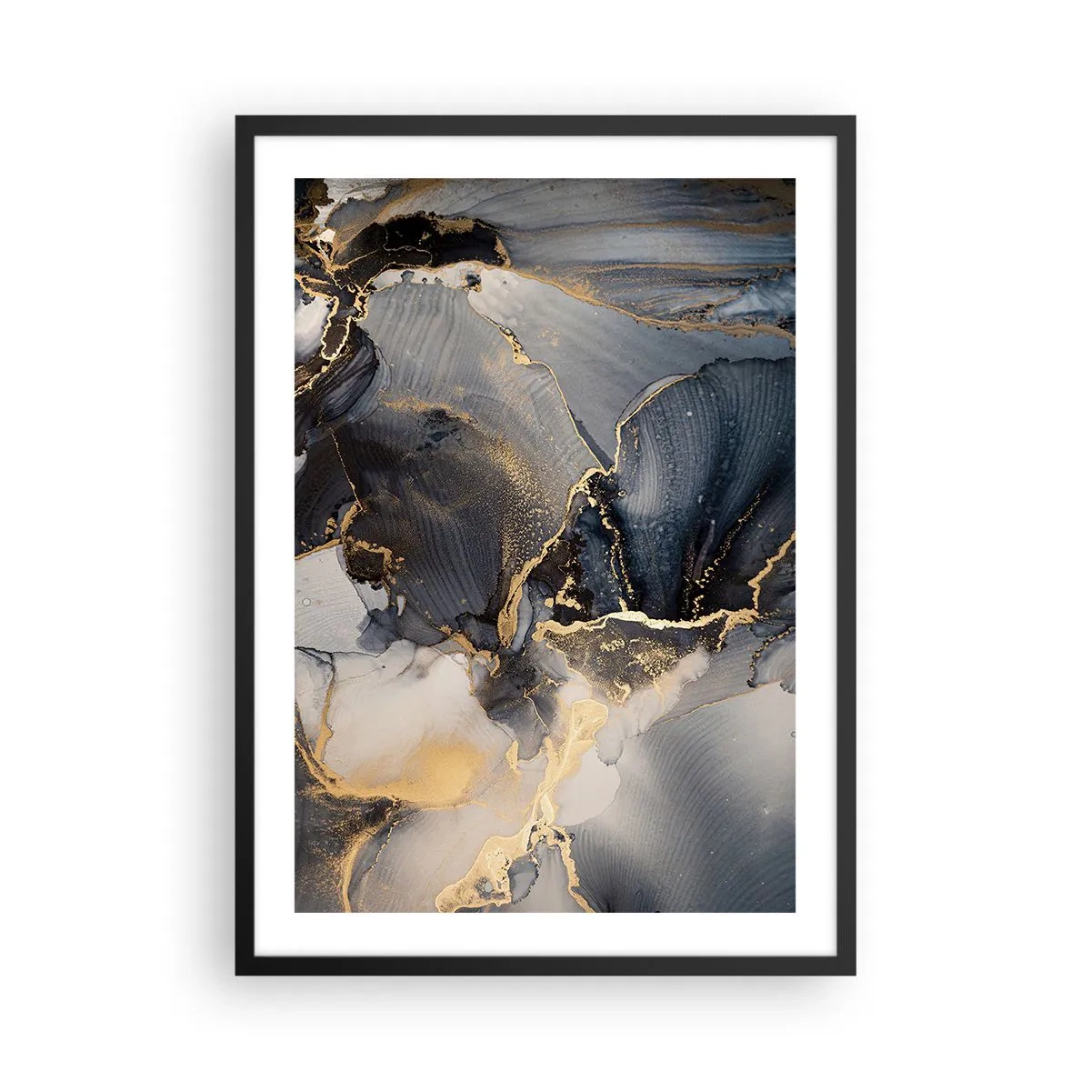 Poster în ramă neagră - Viața unei pietre - 50x70 cm