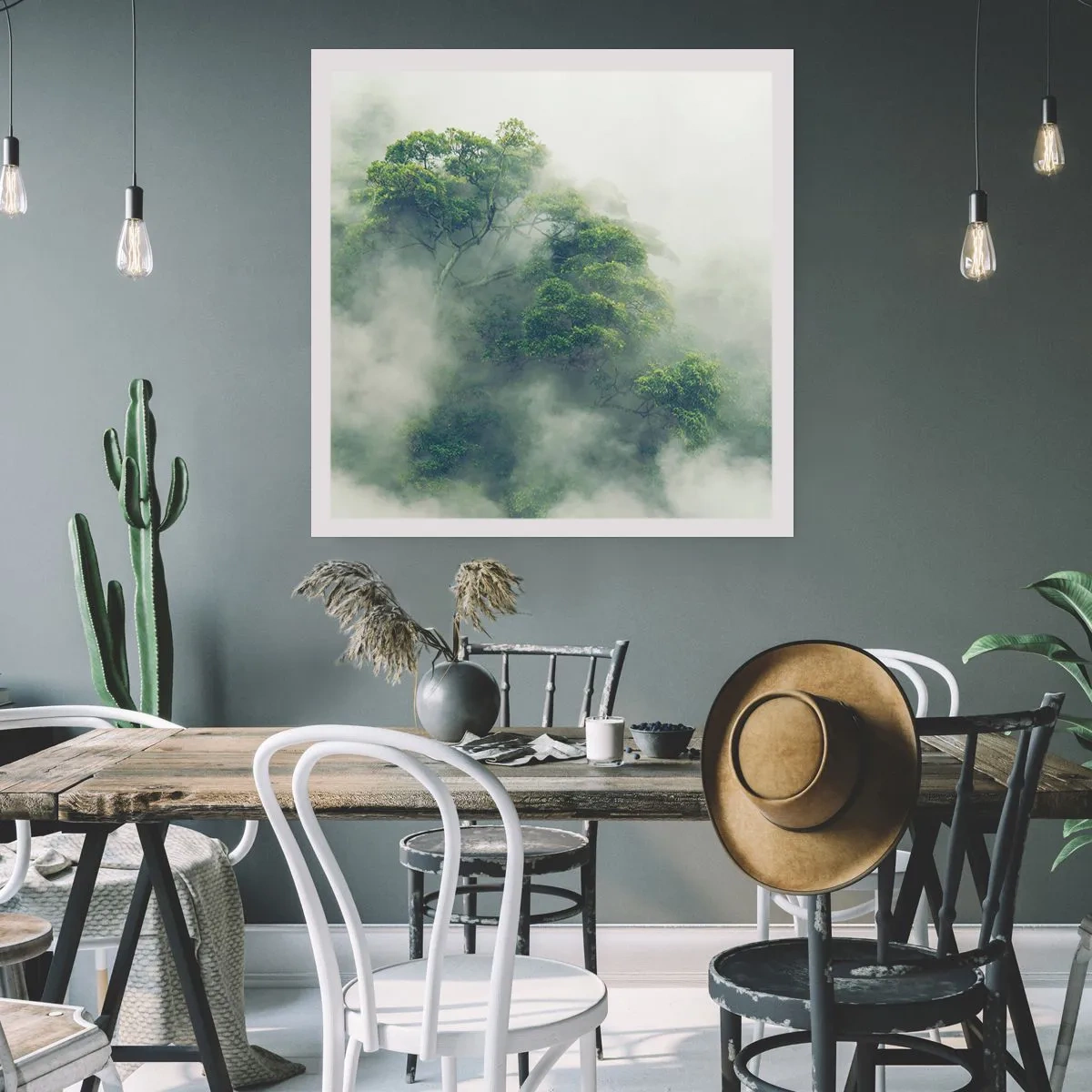 Poster - Înfășurate în ceață - 50x50 cm