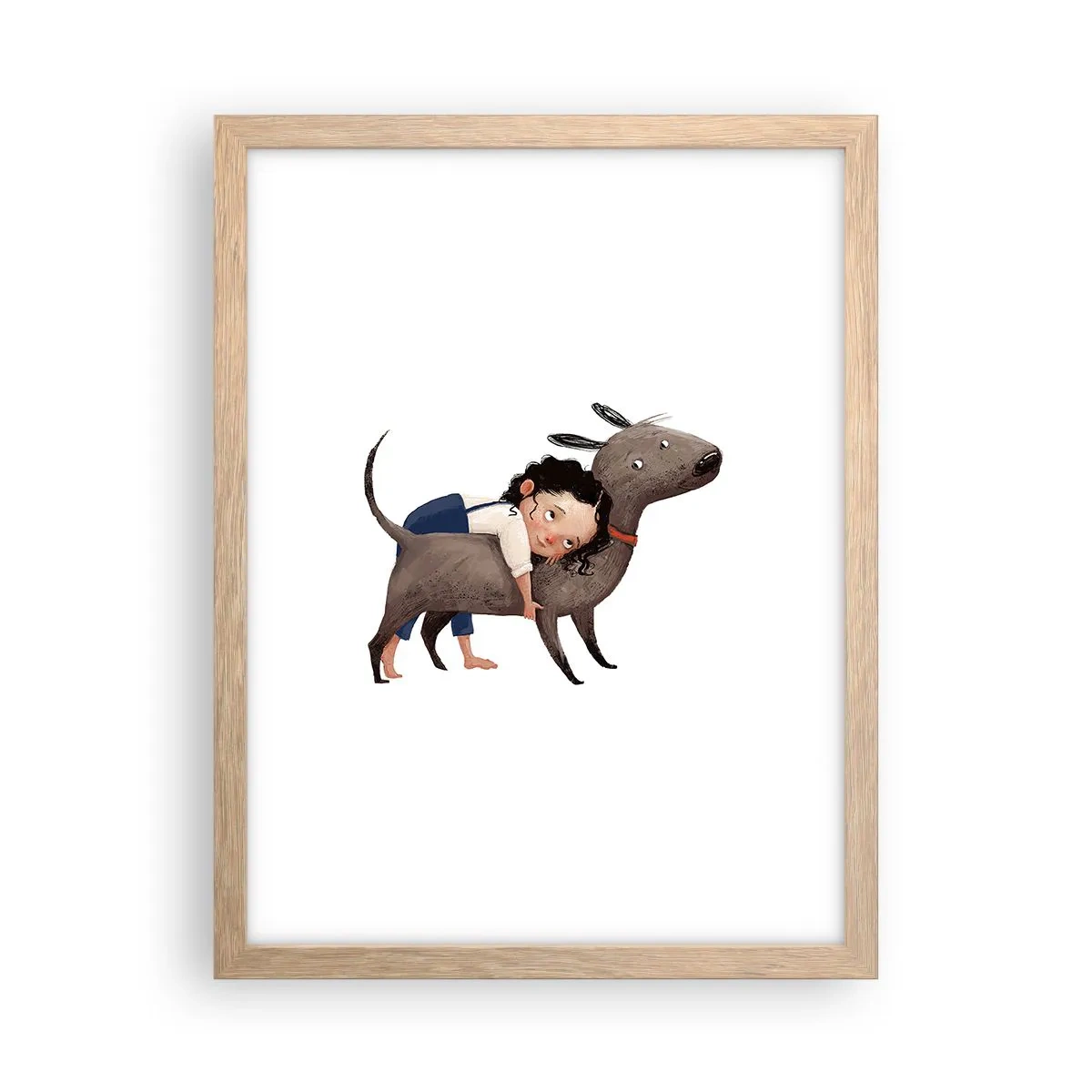 Poster în ramă de stejar deschis - Cei mai buni prieteni - 30x40 cm