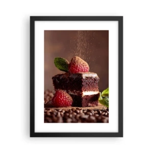 Poster în ramă neagră - Viața este dulce - 30x40 cm