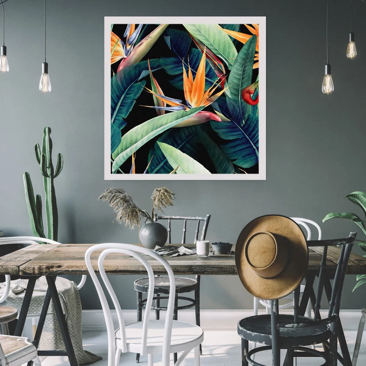 Poster - Florile de flacără ale tropicelor - 40x40 cm