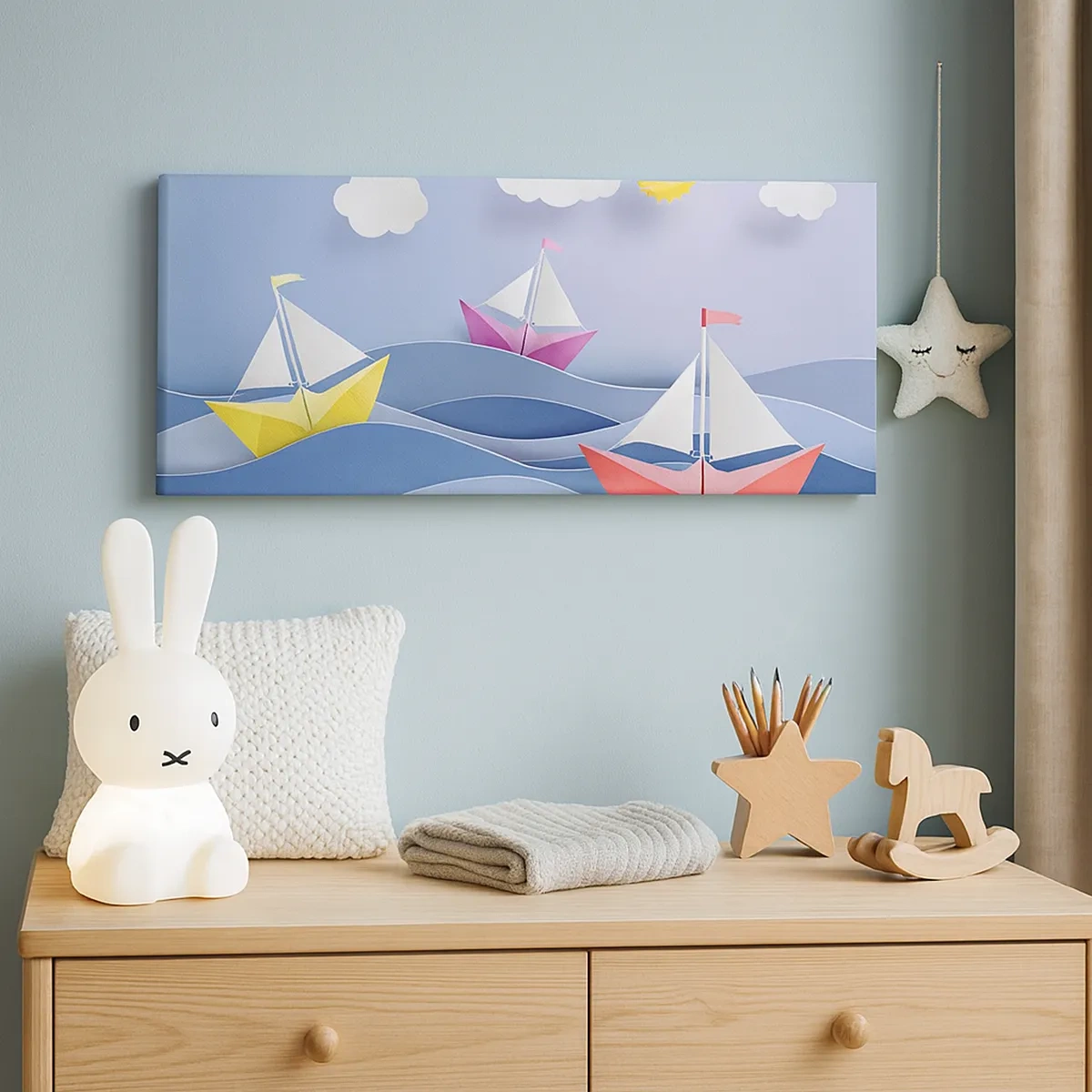 Tablou pe pânză - Ah, ce plăcut e să te legeni printre valuri - 30x30 cm