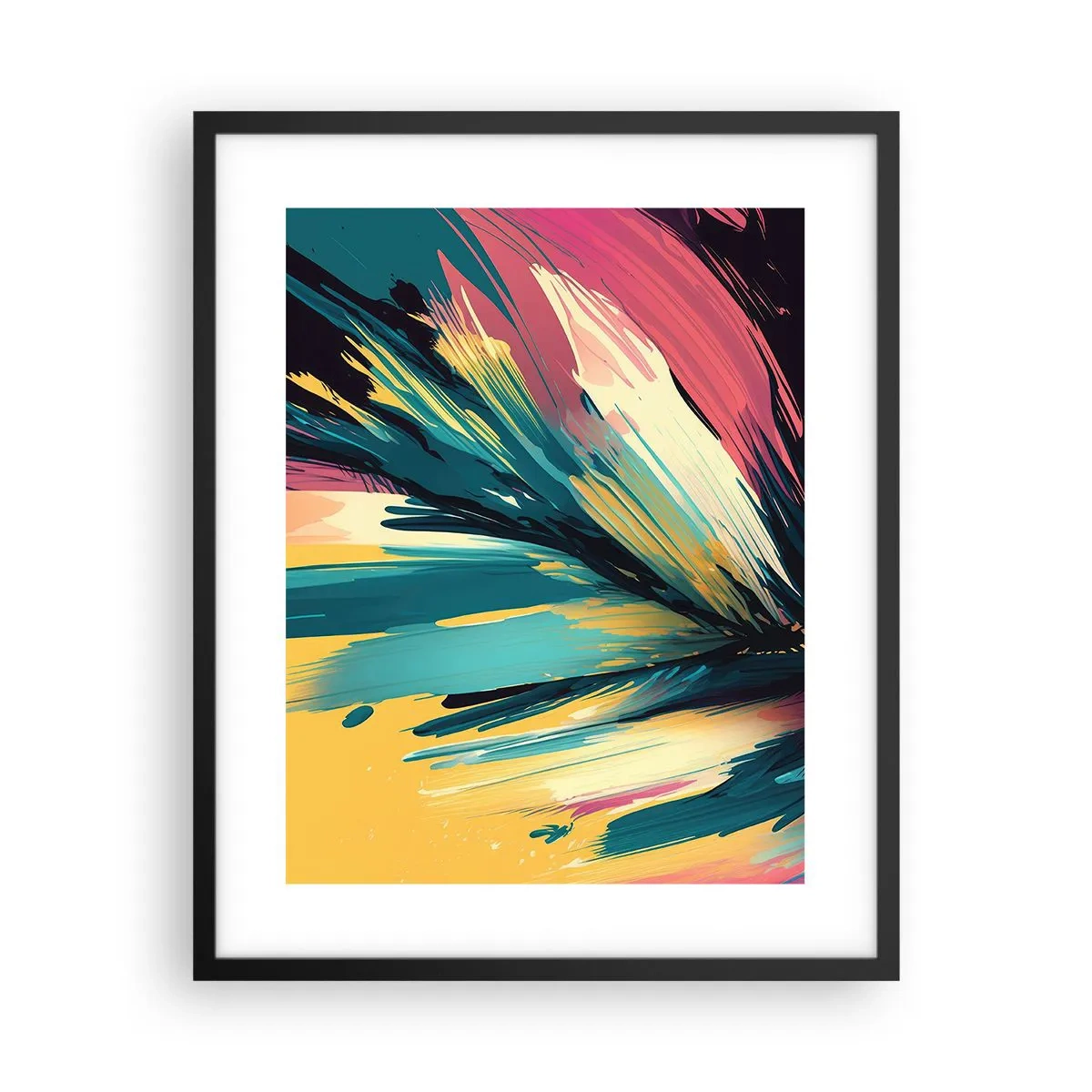 Poster în ramă neagră - Compoziția - o explozie de bucurie - 40x50 cm