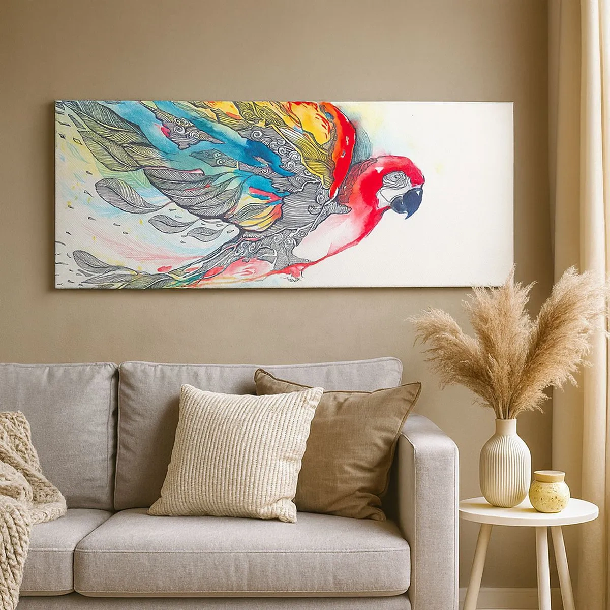 Tablou pe pânză - Trăiește în culori - 100x40 cm