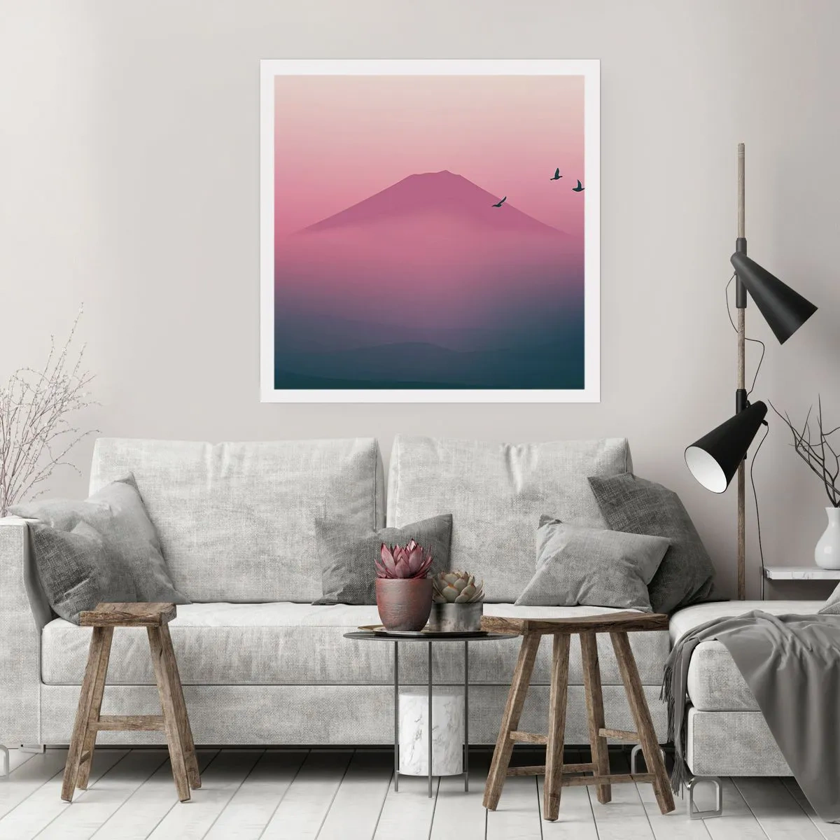 Poster - Călători deasupra norilor - 50x50 cm