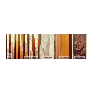 Mostră tapet Premium Canvas - Imnul copacilor din pădure - Bucată, Abstracția, Curele - 100x30 cm