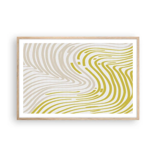 Poster în ramă de stejar deschis - Compoziție cu cambrare ușoară - 91x61 cm