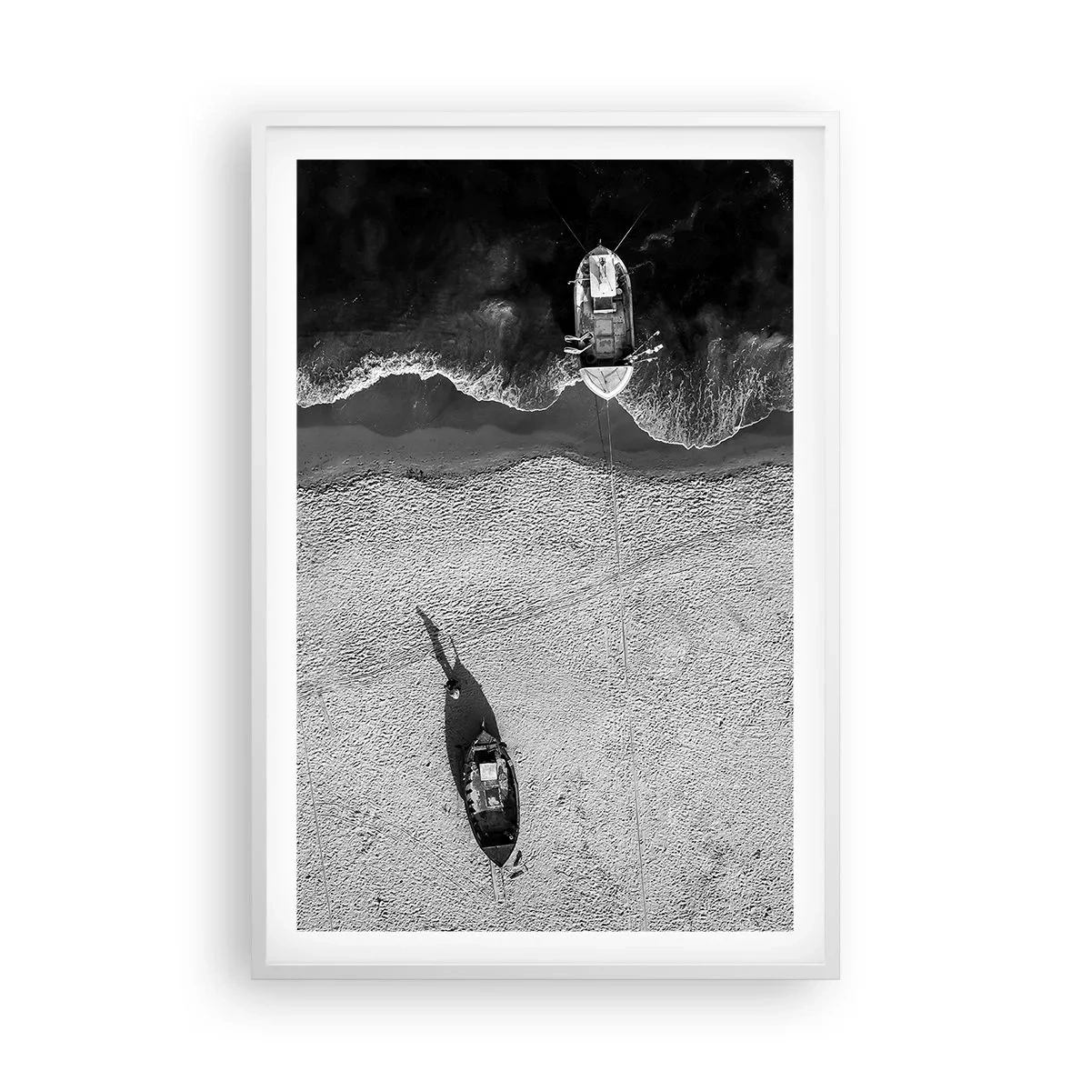 Poster în ramă albă - Tot pe țărm... - 61x91 cm