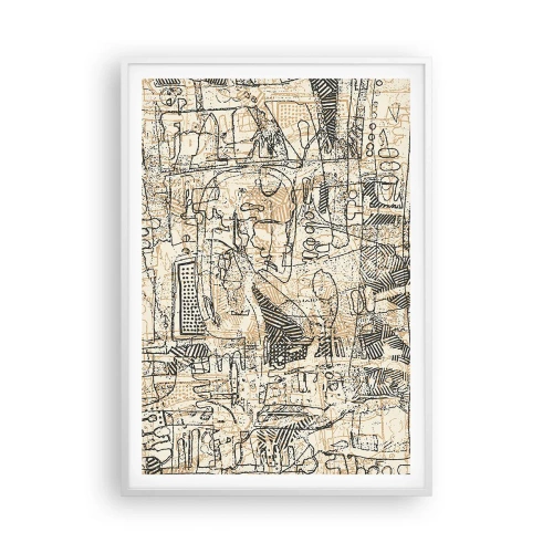 Poster în ramă albă - Așteaptă să fie descifrat - 70x100 cm