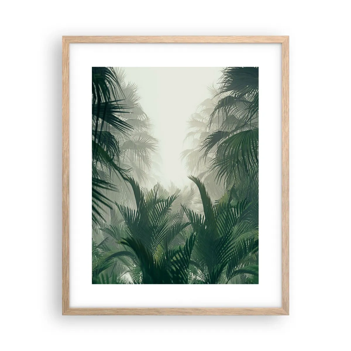 Poster în ramă de stejar deschis - Mister tropical - 40x50 cm