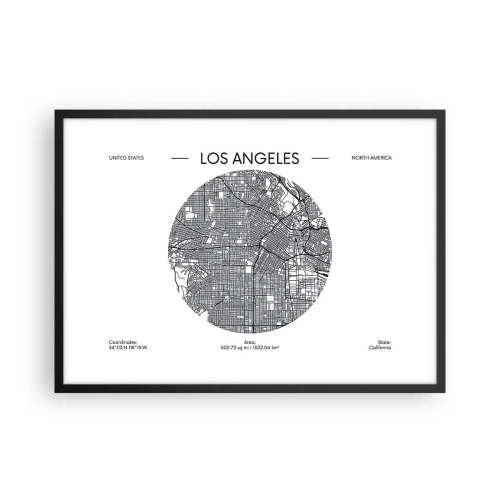 Poster în ramă neagră - Anatomia Los Angeles - 70x50 cm