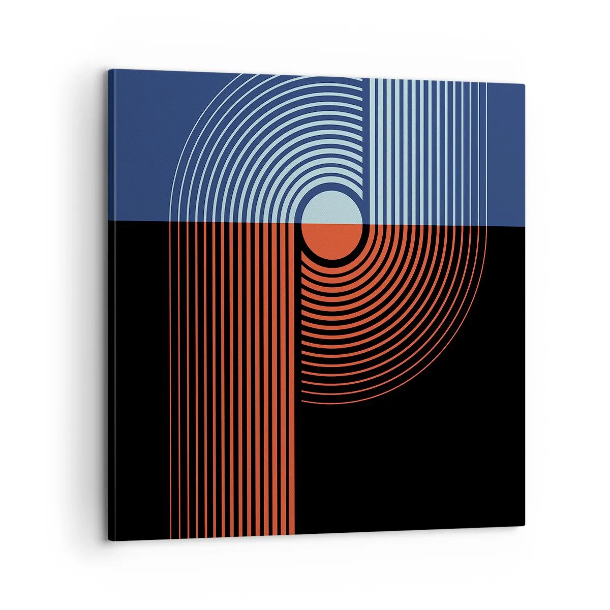 Tablou pe pânză - Într-o îmbrăţişare geometrică - 60x60 cm